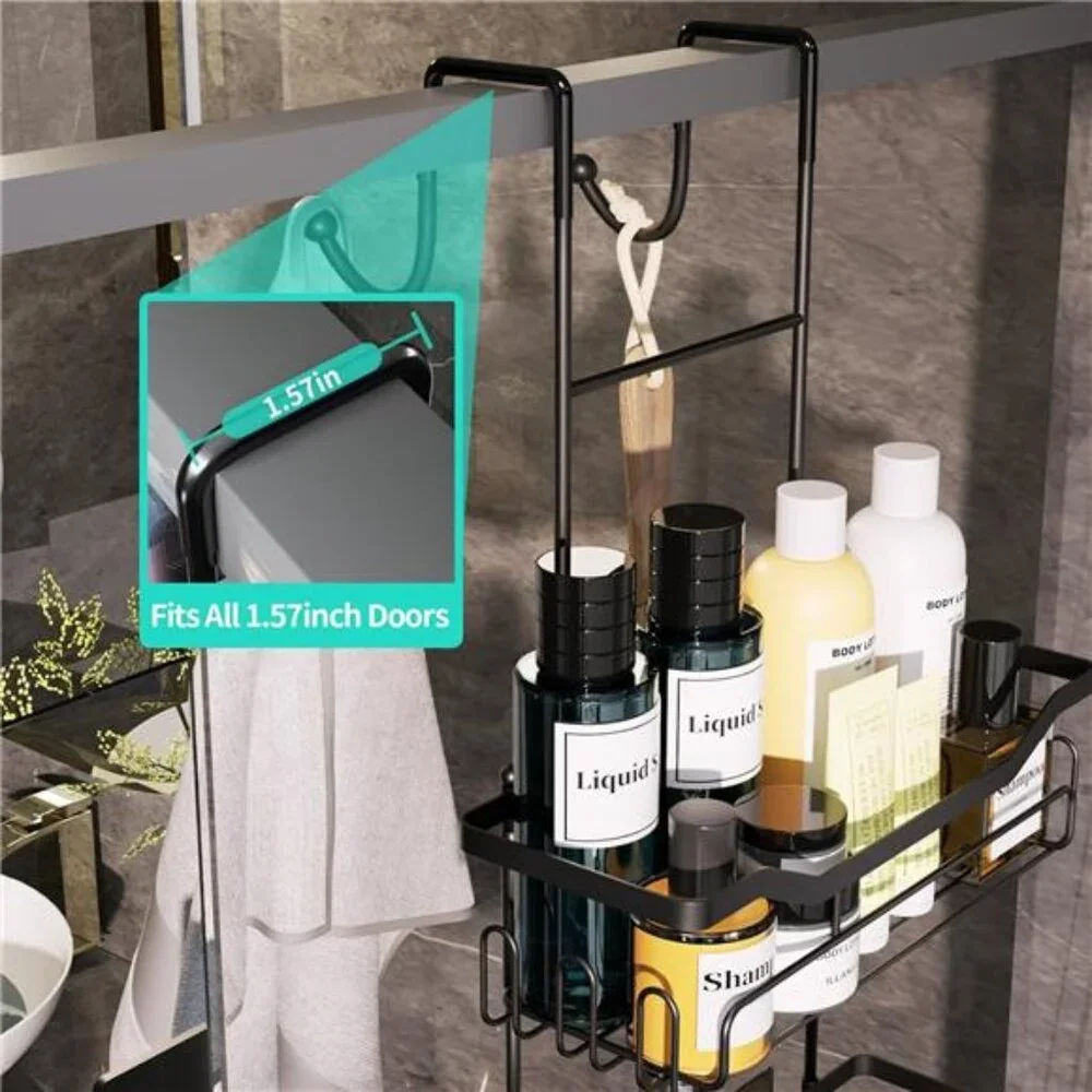 Over Door Shower Caddy Hanging Organizer Stainless Steel Rustproof Bathroom